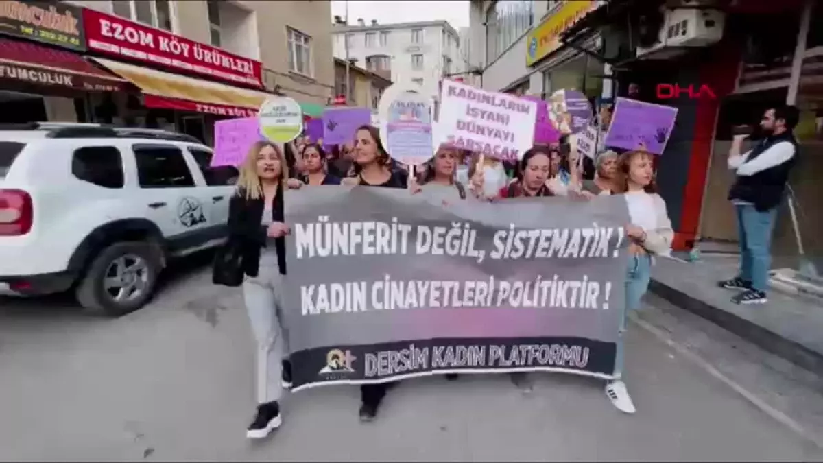 Tunceli’de Kadın Cinayetlerine Tepki Yürüyüşü