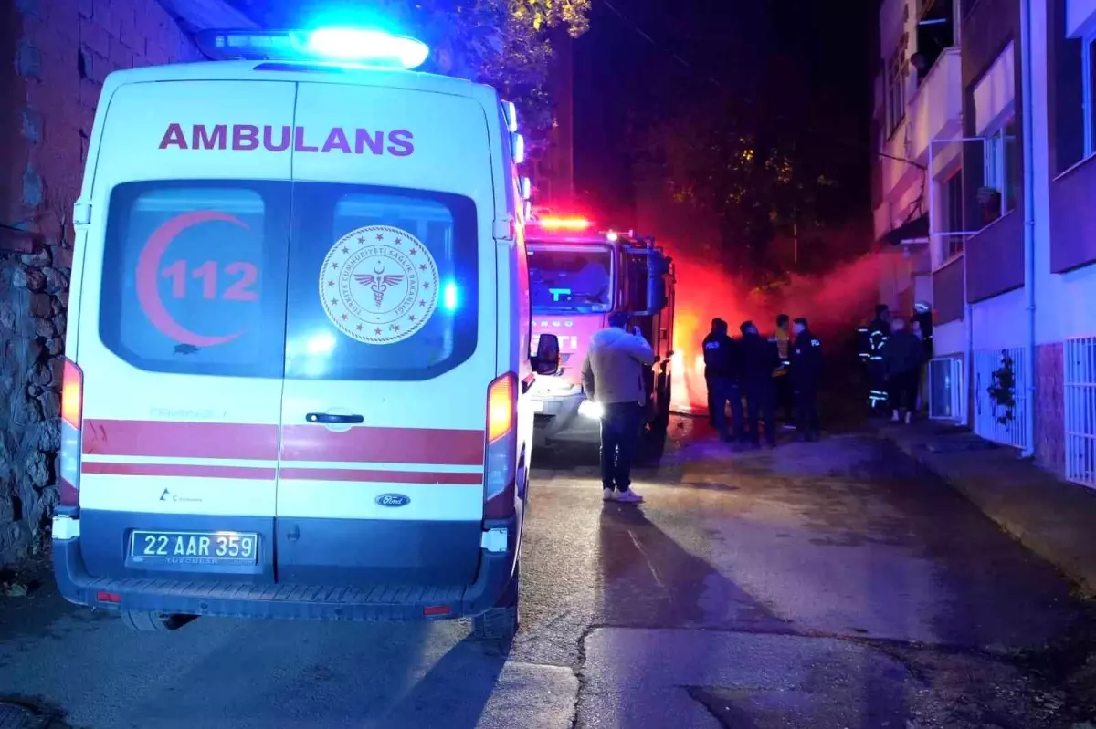Edirne’de Apartmanda Yangın