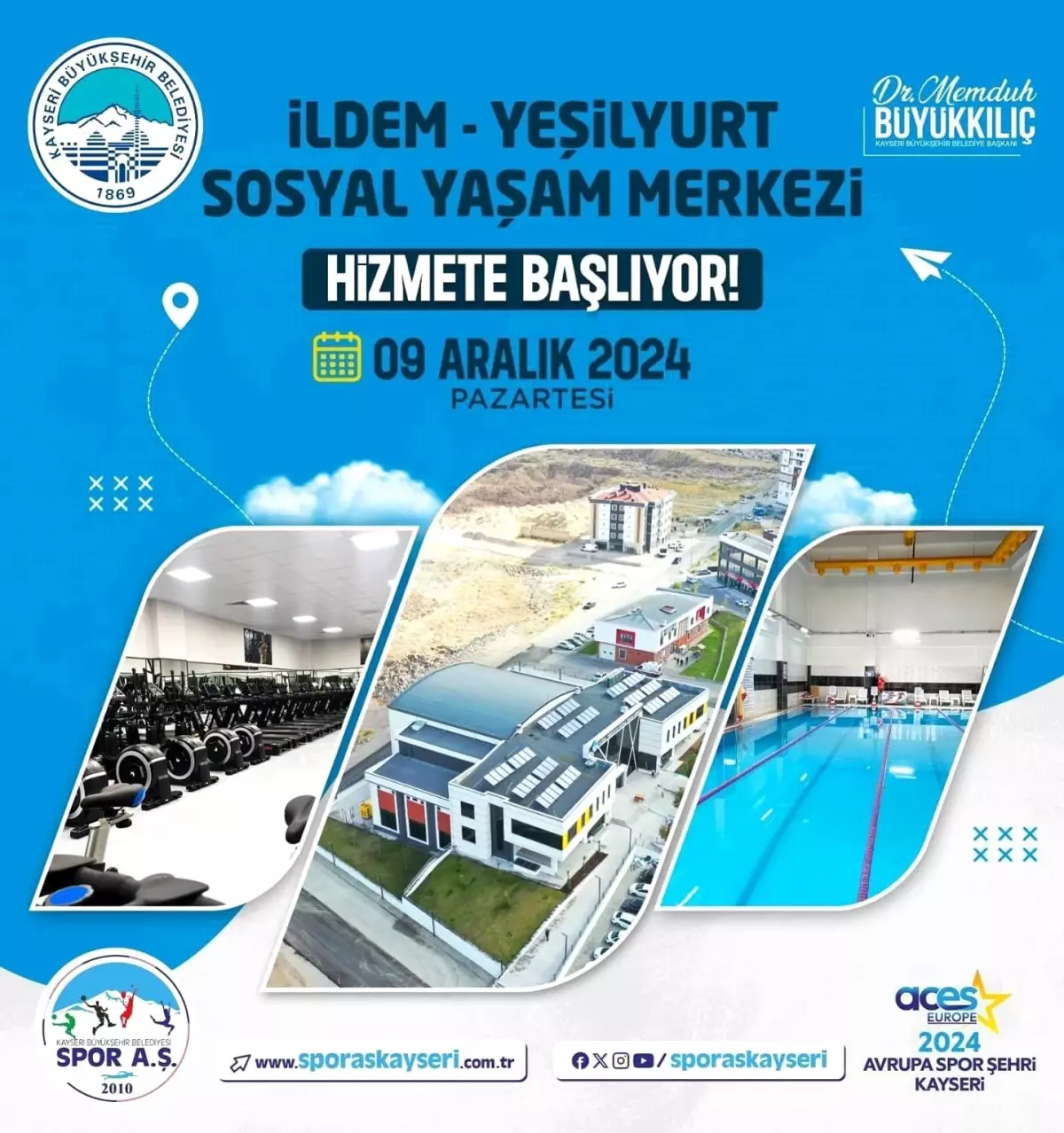 Kayseri’de İldem-Yeşilyurt Sosyal Yaşam Merkezi Açılıyor